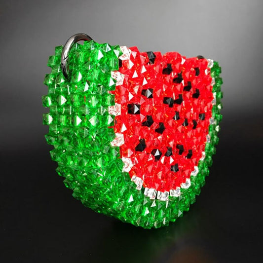 Handmade Watermelon Crystal Beaded Bag – A Fresh Slice of Style
